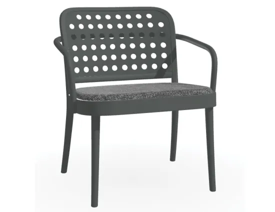 822 Lounge Armchair Pigment Padded Insitu