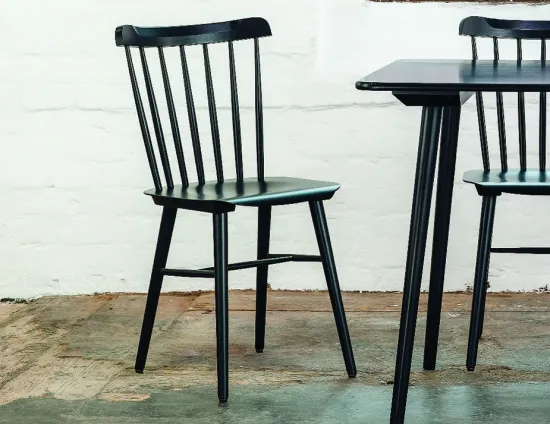 Black Spindle Back Chair