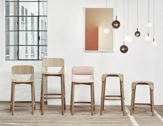 Leaf Stool Unupholstered With Back
