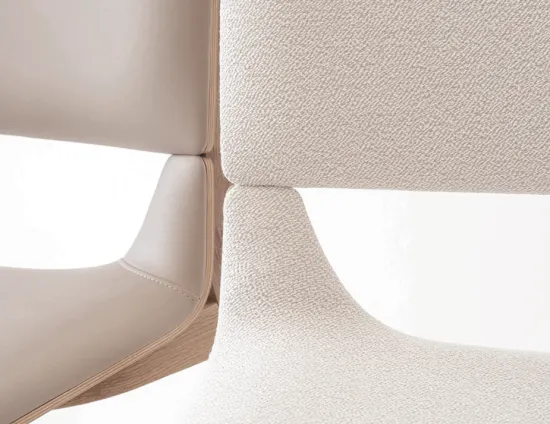 Leaf Stool Upholstered With Back