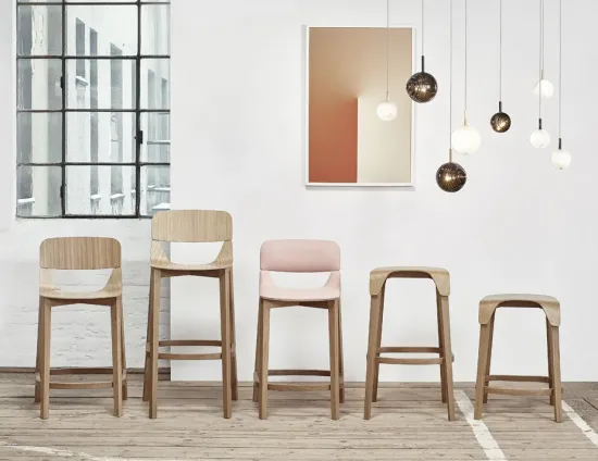 Leaf Stool Upholstered With Back