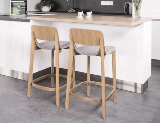 Leaf Stool Upholstered With Back