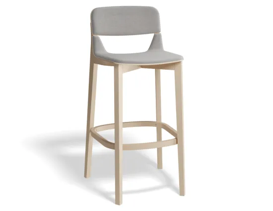 Leaf Stool Upholstered With Back