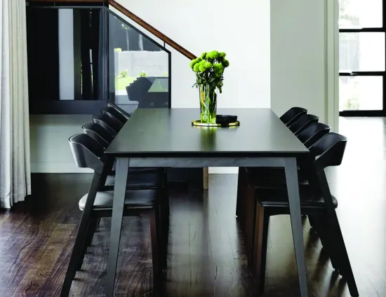 TON Black Merano Dining Chair with Padded Seat & Back