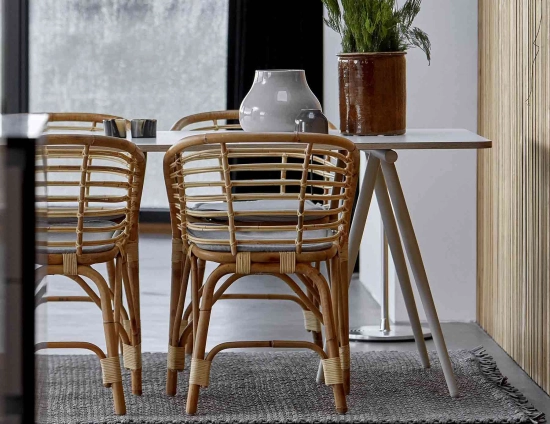 Caneline Blend Armchair With Cushion Lightgrey Zen Lifestyle