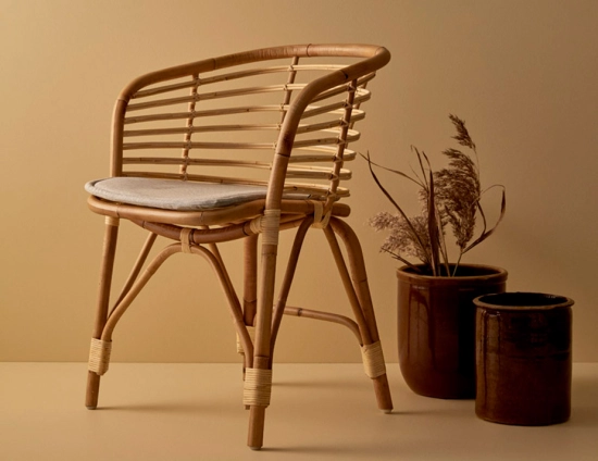 Caneline Blend Armchair With Cushion Lightgrey Essence Lifestyle