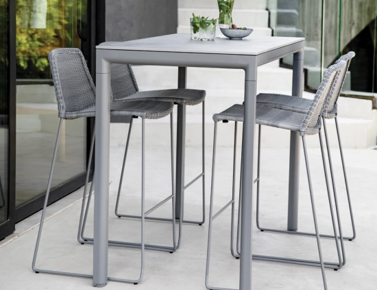Breeze Range Bar Stool Light Grey