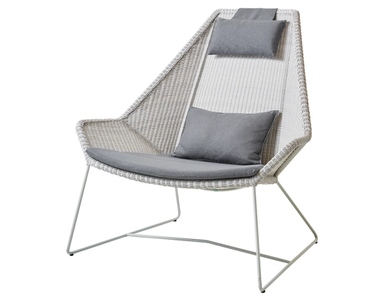 Breeze Outdoor 0003 Breeze Highback Chair White Grey Grey YSN