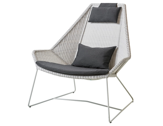 Breeze Outdoor 0004 Breeze Highback Chair White Grey Black YSN