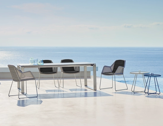 Breeze Outdoor 0011 Breeze Chair White Edge Table Concrete On The Move Kingston Sofa