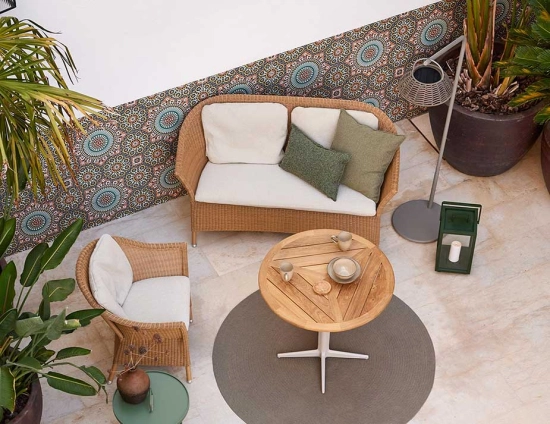 Cane Line Focus Scatter Cushion 50x50cm Lt Green Lifestyle