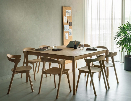 Ethnicraft Bok Square Oak Natural Dining Table Bok Dining Chair Oak Natural 0001 Layer
