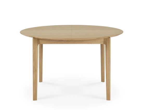 Ethnicraft Bok Extendable Round Dining Table Oak Natural