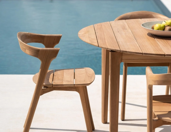 Ethnicraft Bok Outdoor Dining Chair Oak Natural