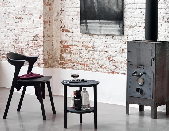 Ethnicraft Bok Side Table Black Bok Dining Chair Black
