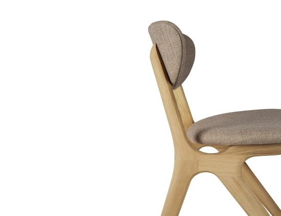 Ethnicraft Eye Dining Chair Oak Grey Fabric