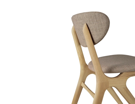 Ethnicraft Eye Dining Chair Oak Grey Fabric