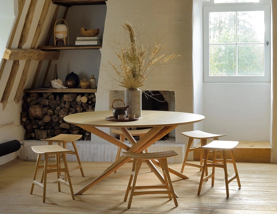 Ethnicraft Osso Low Stool Oak Natural