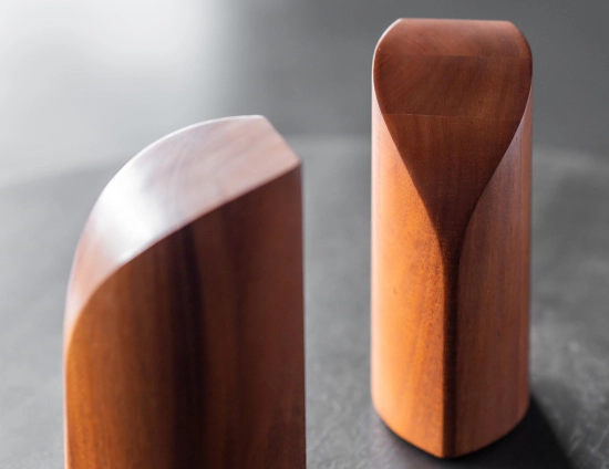 Ethnicraft Pi Bookends Mahogany Natural
