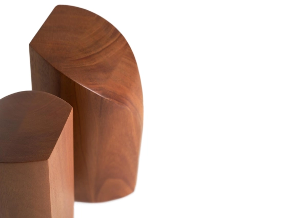 Ethnicraft Pi Bookends Mahogany Natural