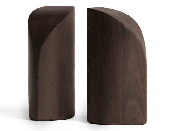 Ethnicraft Pi Bookends Mahogany Dark Brown