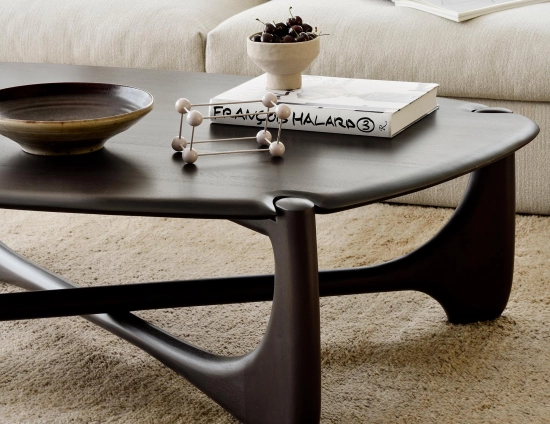 Ethnicraft Pi Coffee Table Mahogany Dark Brown 134cm