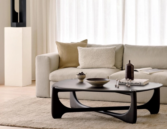 Ethnicraft Pi Coffee Table Mahogany Dark Brown 134cm