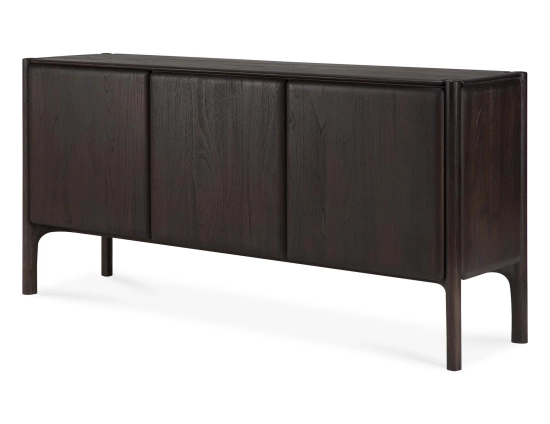 Ethnicraft Pi Sideboard Teak Dark Brown 3 Doors
