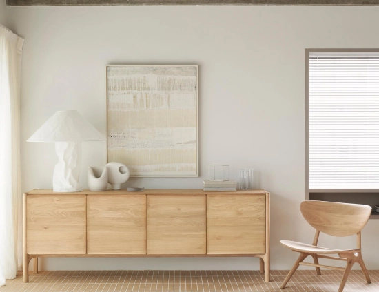 Ethnicraft Pi Sideboard Oak Natural 4 Door