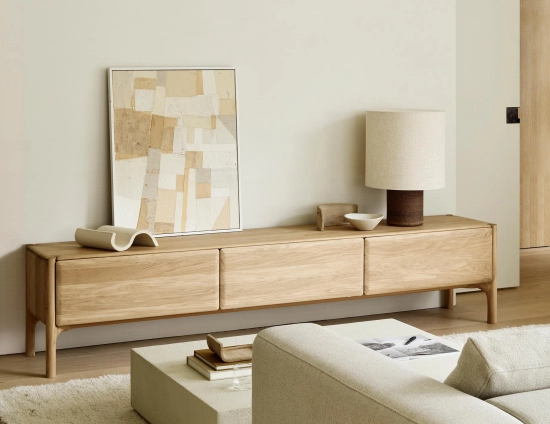 Ethnicraft Tv Unit Oak Natural 242cm