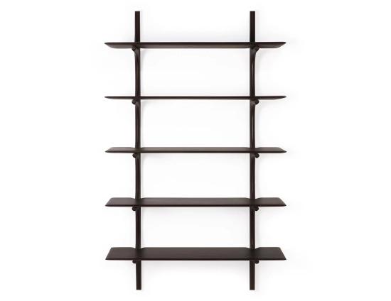 Ethnicraft Wall Shelf Mahogany Dark Brown 5 Shelf