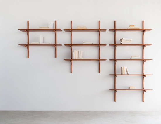 Ethnicraft Pi Wall Shelf Mahogany Natural Lifestyle