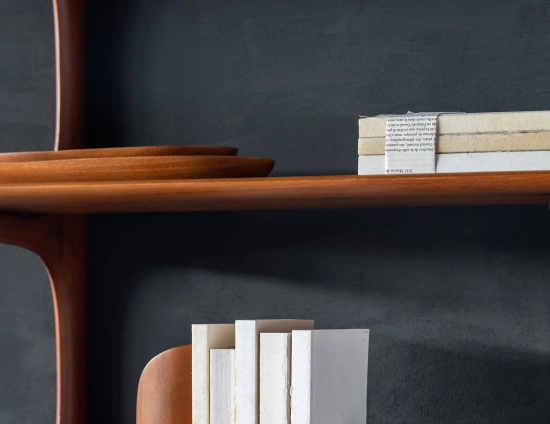 Ethnicraft Pi Wall Shelf Mahogany Natural Lifestyle