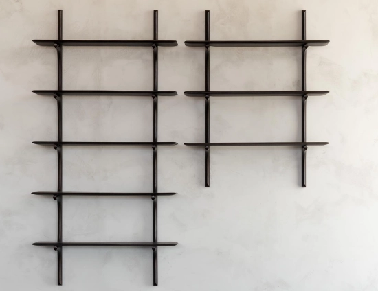 Ethnicraft Wall Shelf Mahogany Dark Brown Lifestyle