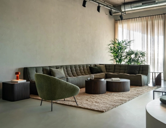 Ethnicraft Roller Max Coffee Table Group Lifestyle