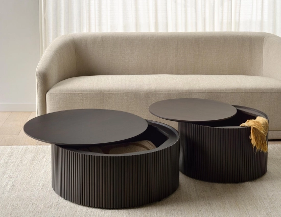 Ethnicraft Roller Max Coffee Table Group Lifestyle