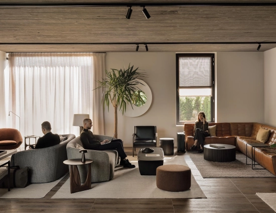 Ethnicraft Roller Max Coffee Table Group Lifestyle
