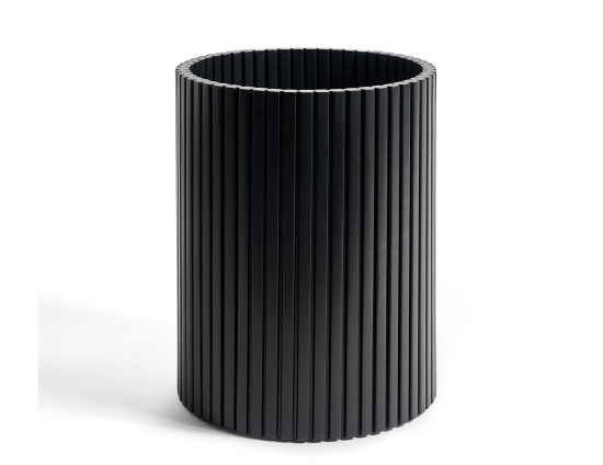 Ethnicraft Roller Max Paper Basket Mahogany Black
