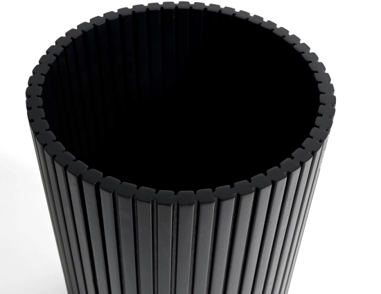 Ethnicraft Roller Max Paper Basket Mahogany Black