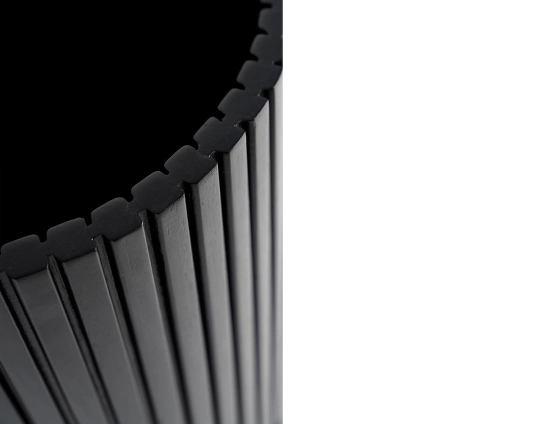 Ethnicraft Roller Max Paper Basket Mahogany Black