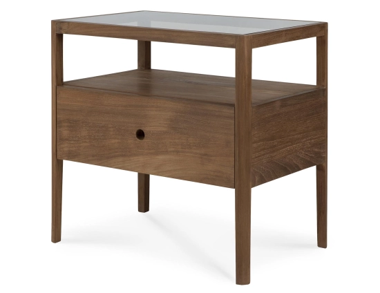 Ethnicraft Spindle Bedside Table Teak Natural