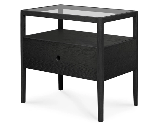 Ethnicraft Spindle Bedside Table Black