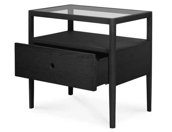 Ethnicraft Spindle Bedside Table Black