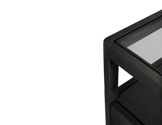 Ethnicraft Spindle Bedside Table Black