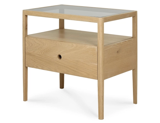 Ethnicraft Spindle Bedside Table Oak Natural