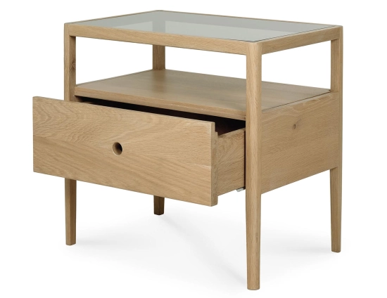 Ethnicraft Spindle Bedside Table Oak Natural