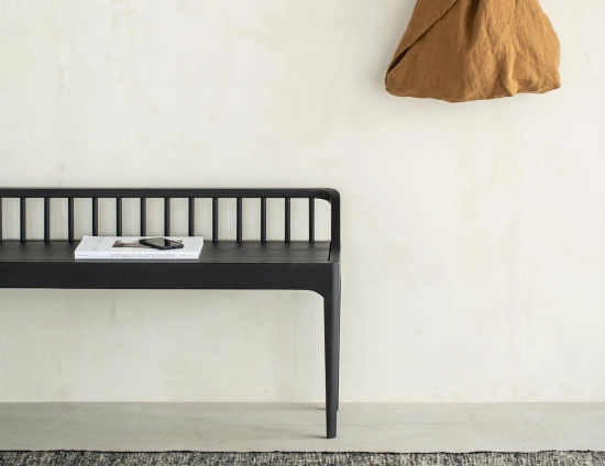 Ethnicraft Spindle Bench Oak Black