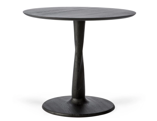 Ethnicraft Torsion Dining Table Oak Black 90cm