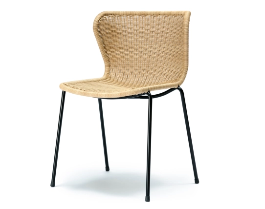 C603 Dining Chair Black Wheat
