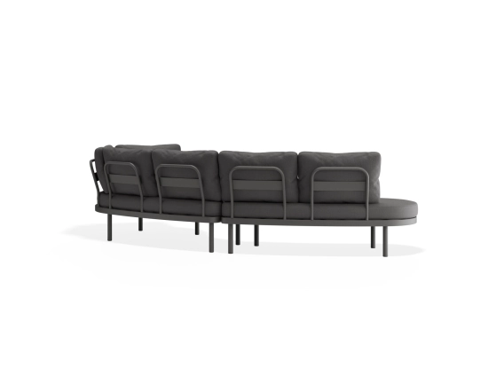 Aluna Outdoorsofa Configa Charcoal Darkgrey